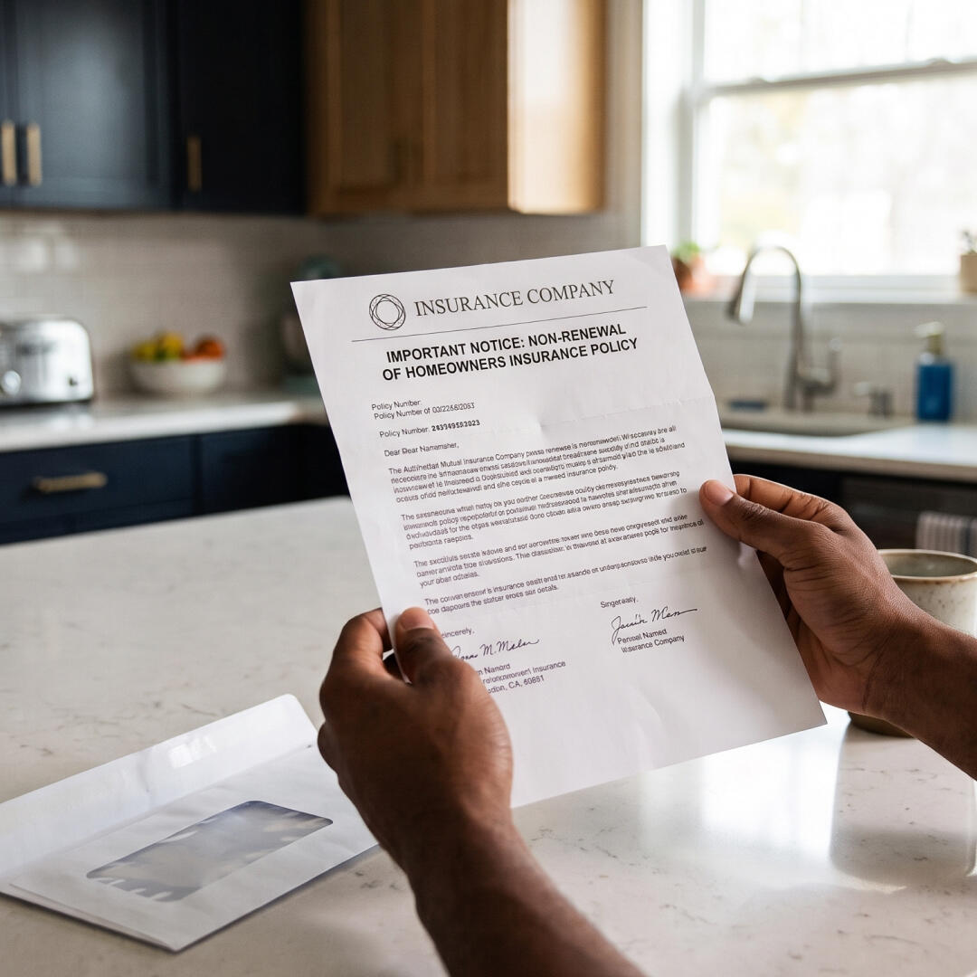 Homeowner receives a non-renewal notice from their insurance carrier